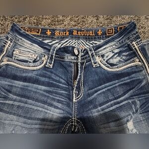 Rock Revival Dark Blue Denim Jean Capri Pants